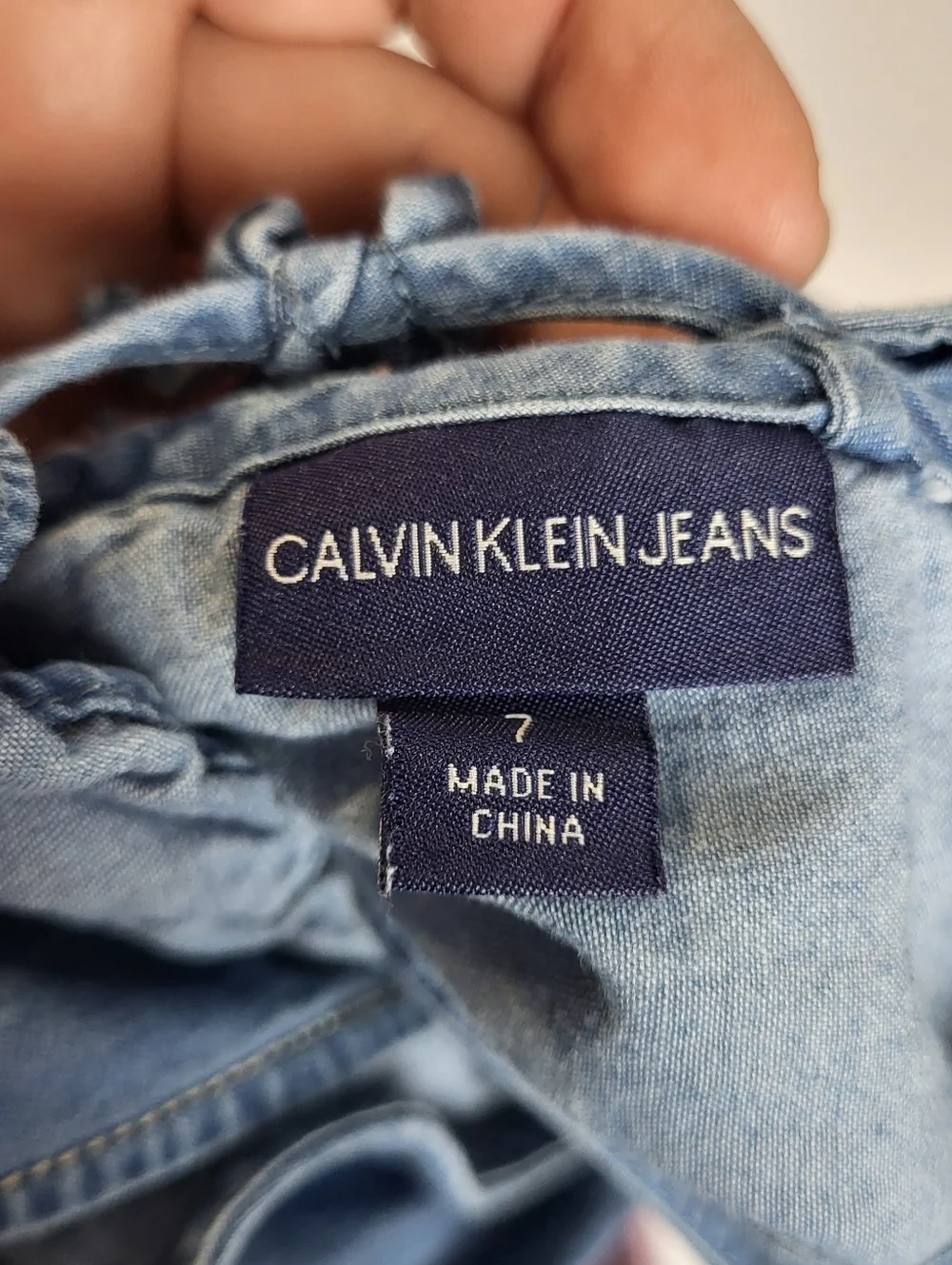 Calvin Klein Girl's Denim and Tulle Tutu Dress Girly Bohemian Size 7